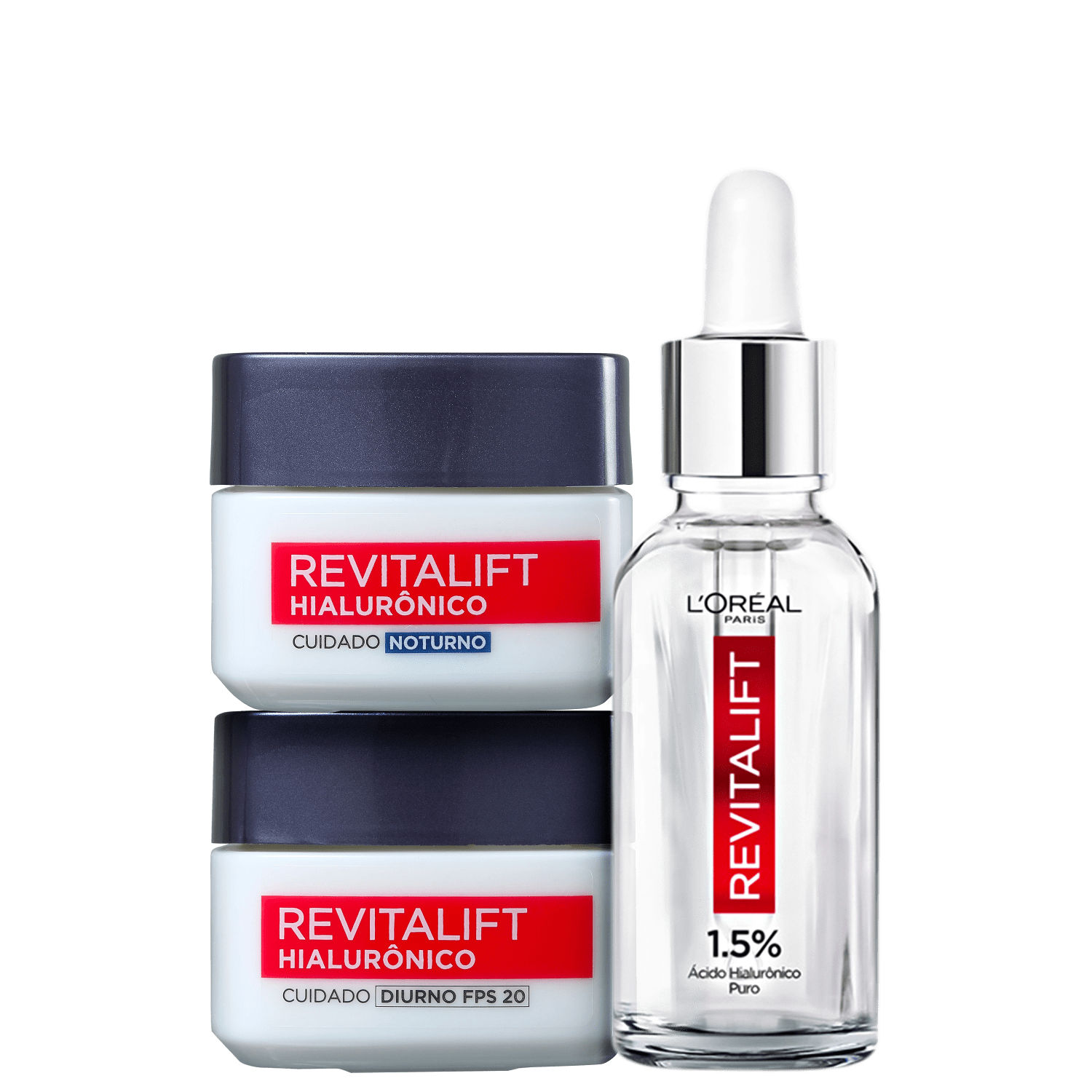 Kit L’Oréal Paris Revitalift Hialurônico Smooth Trio 3 Produtos