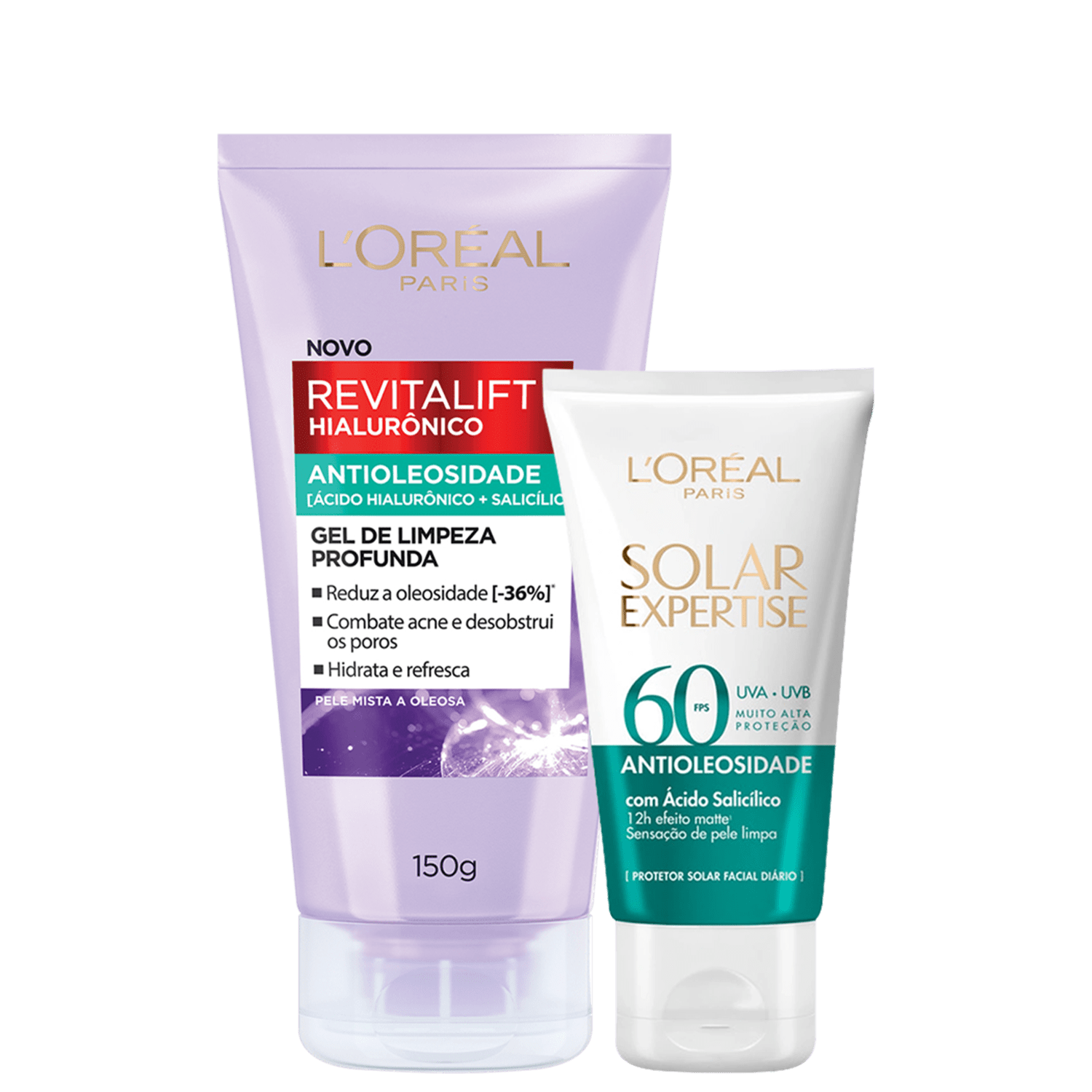 Kit L’Oréal Paris Revitalift Hialurônico Solar Expertise Antioleosidade FPS60 2 Produtos