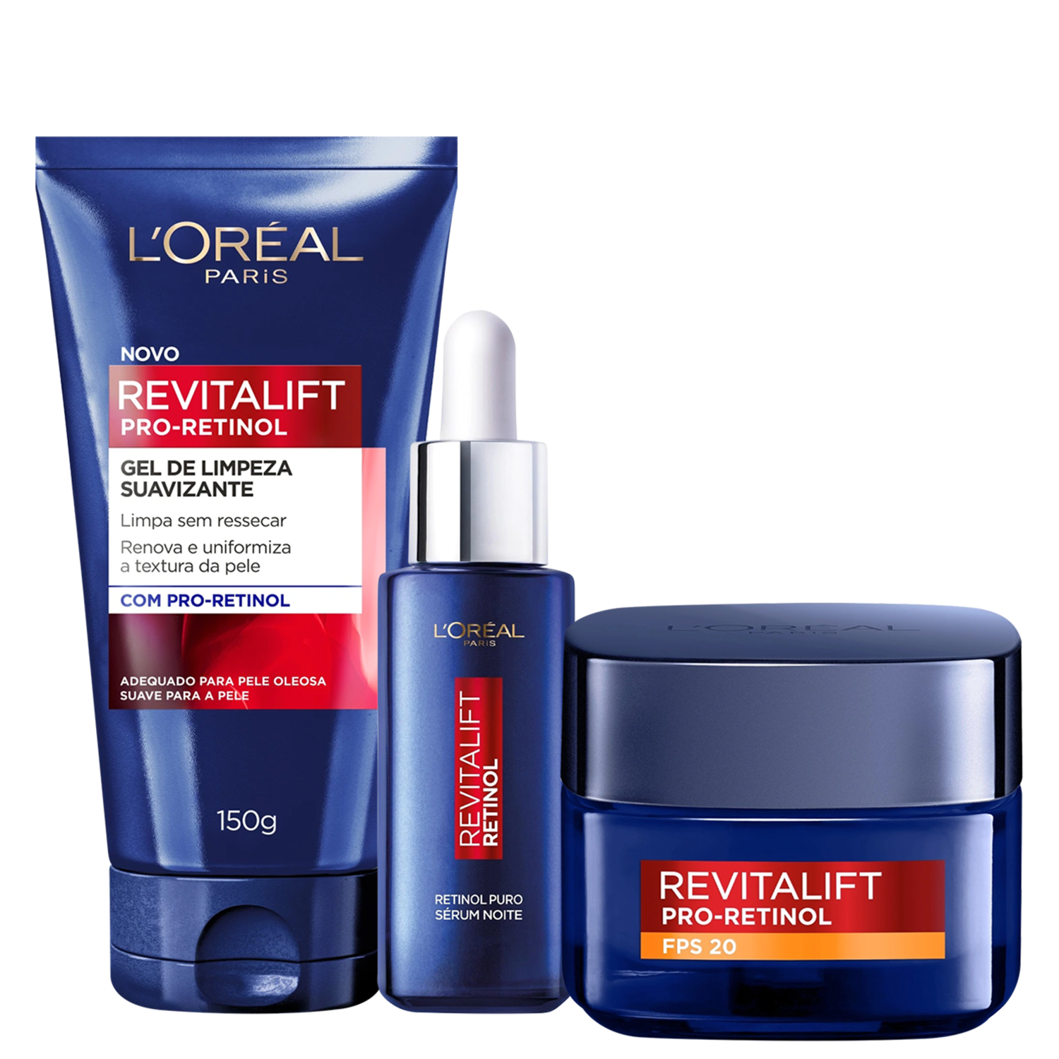 Kit L’Oréal Paris Revitalift Retinol FPS20 3 Produtos