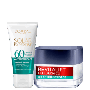 Kit L’Oréal Paris Solar Expertise Revitalift Hialurônico 2 Produtos Kit L’Oréal Paris Solar Expertise Revitalift Hialurônico 2 Produtos