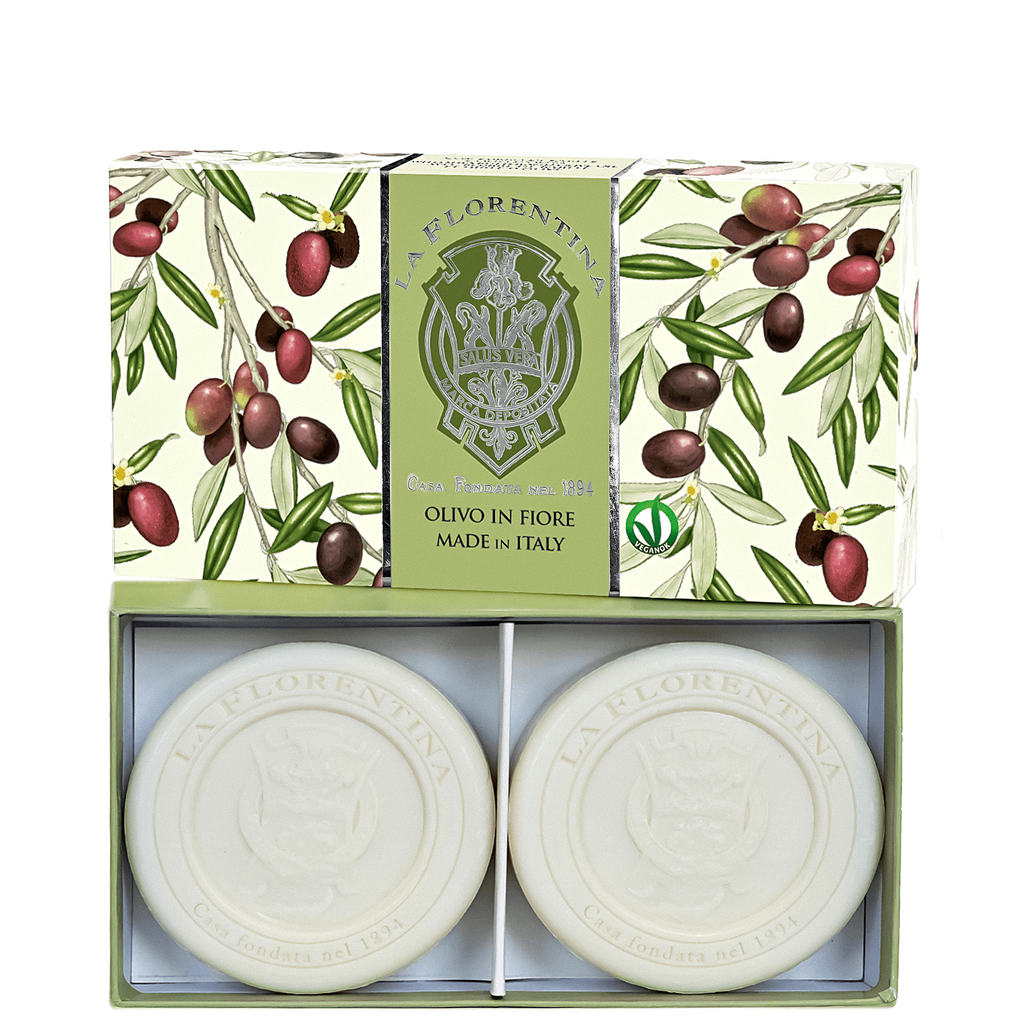 Kit Sabonetes La Florentina Olive Flowers 2 Unidades