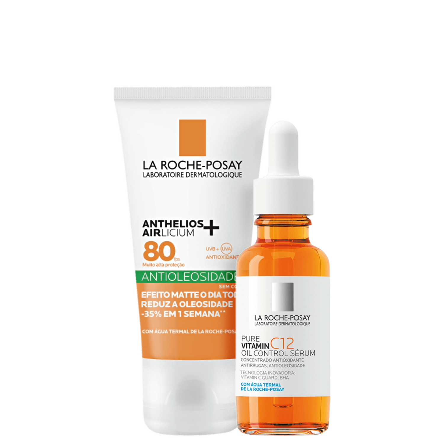 Kit La Roche-Posay Anthelios Airlicium Pure Vitamin C12 Oil Control 2 Produtos