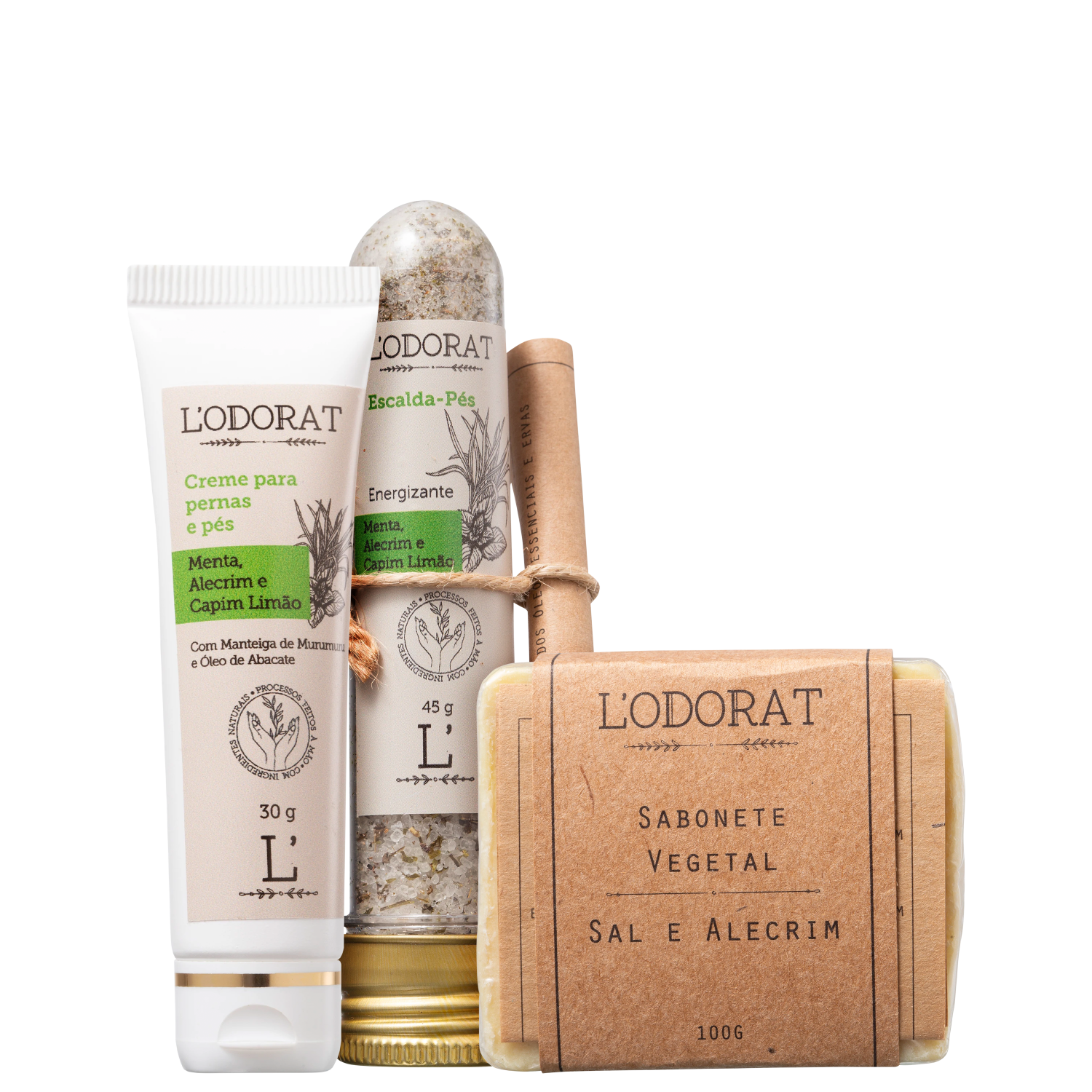 Kit L’Odorat Alecrim e Capim Limão 3 Produtos