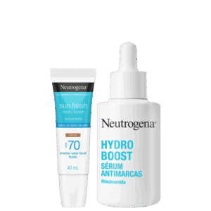Kit Neutrogena Hydro Boost Duo Sun Fresh FPS 70 Cor 3,0 2 Produtos
