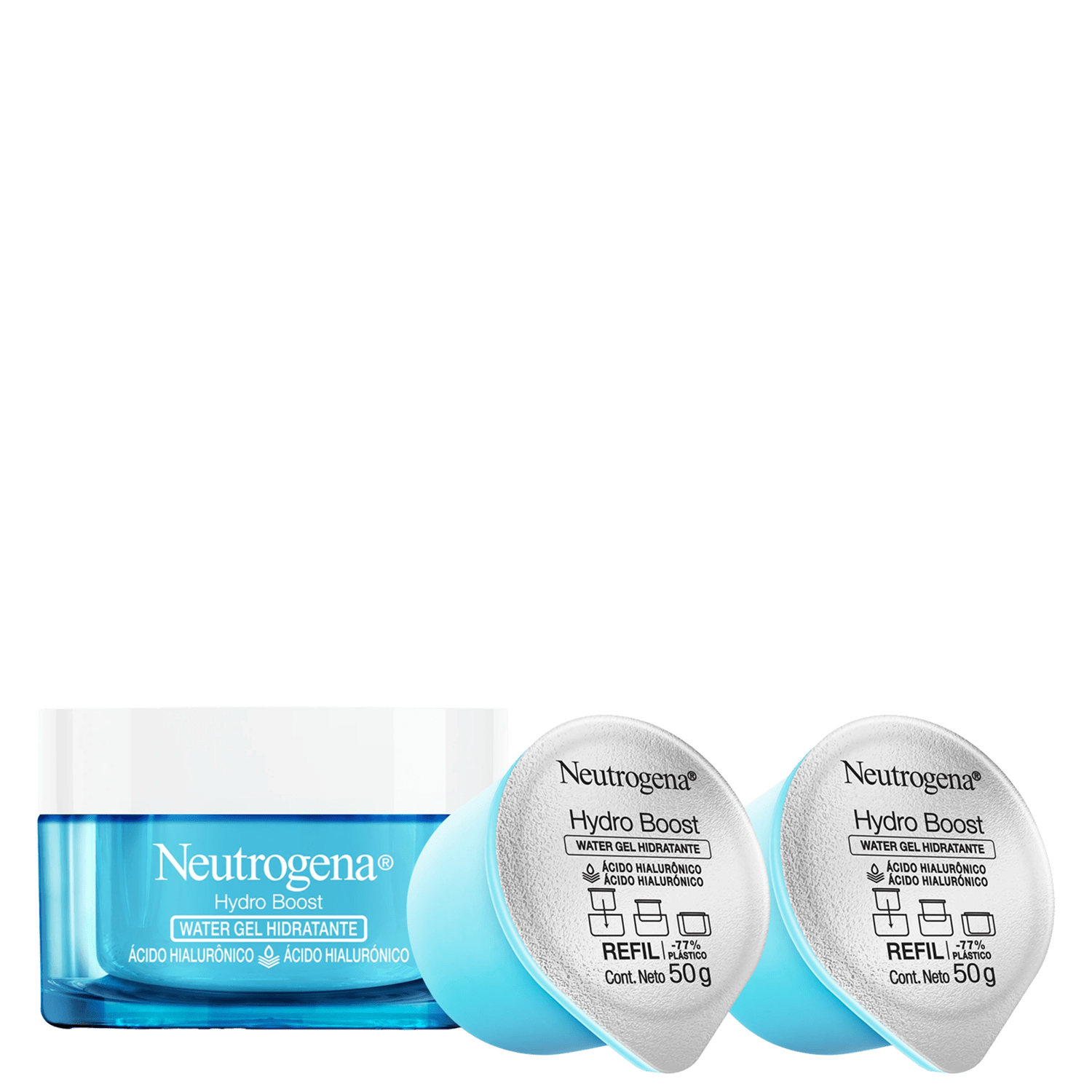 Kit Neutrogena Hydro Boost Water Gel com Refis 3 Produtos