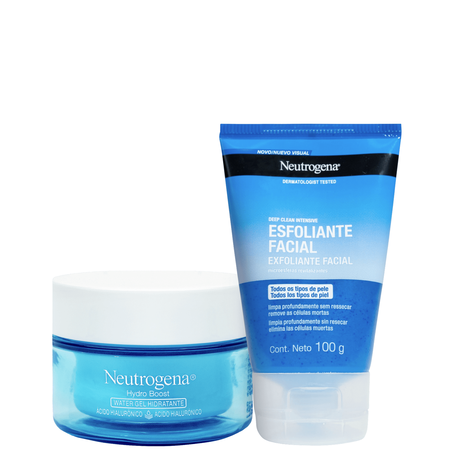 Kit Neutrogena Hydro Deep Clean Duo Hidratação e Esfoliação 2 Produtos