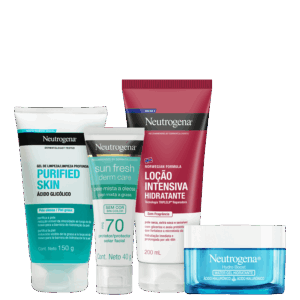 Kit Neutrogena Limpeza Proteção Hidratação 4 Produtos