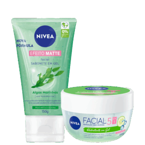 Kit NIVEA Efeito Matte Ácido Hialurônico e Pepino 2 Produtos