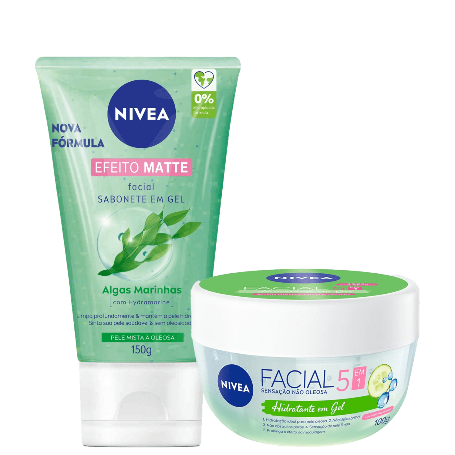 Kit NIVEA Efeito Matte Ácido Hialurônico e Pepino 2 Produtos