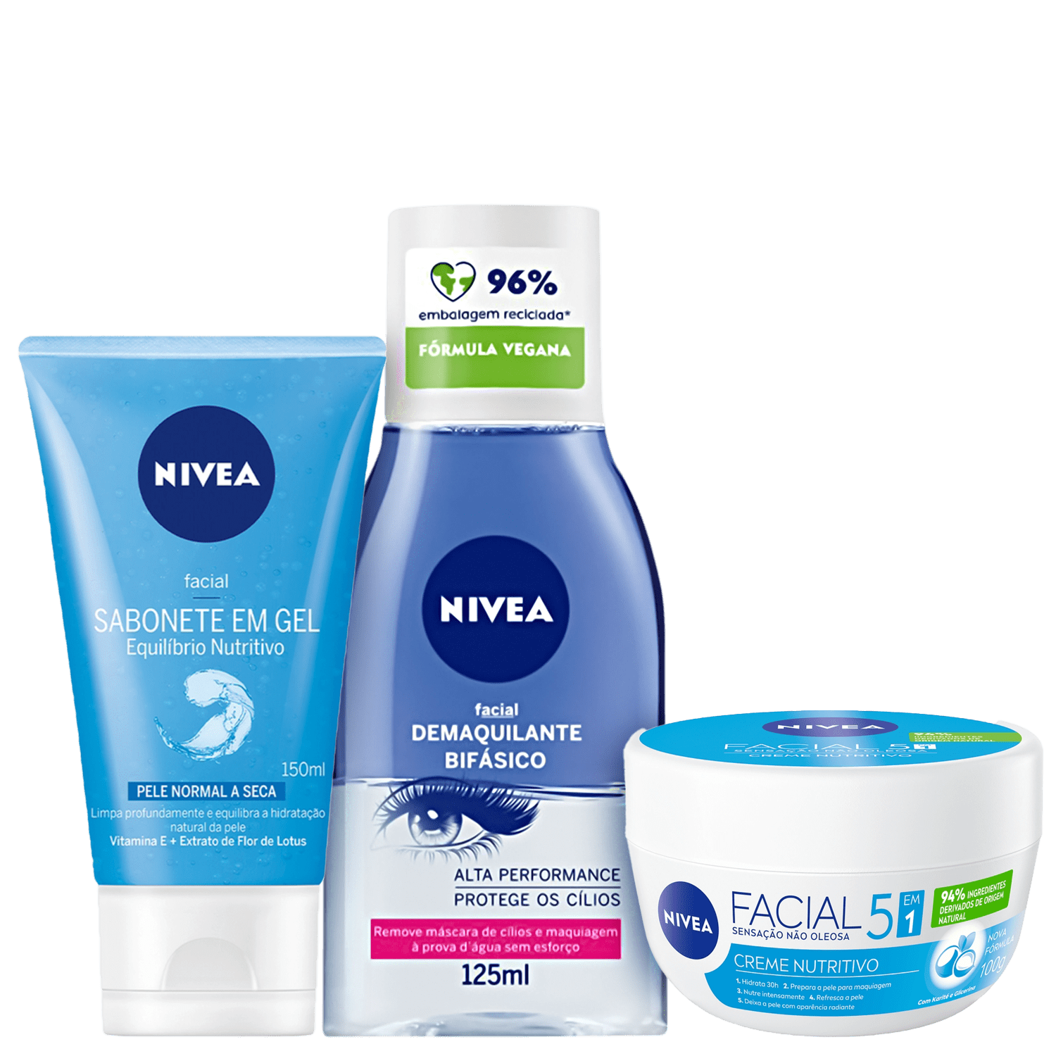 Kit NIVEA Equilíbrio Nutritivo Intenso 3 Produtos