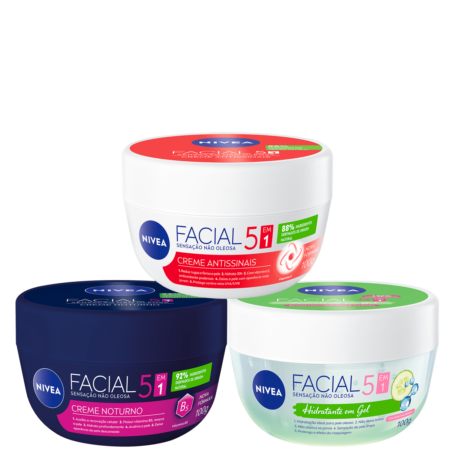 Kit NIVEA Facial 3 Produtos