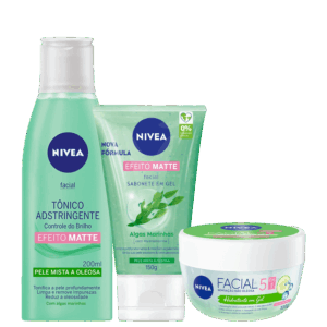 Kit NIVEA Facial Efeito Matte 3 Produtos