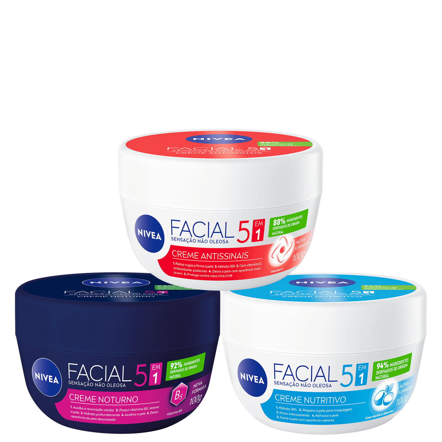 Kit NIVEA Facial Trio 3 Produtos