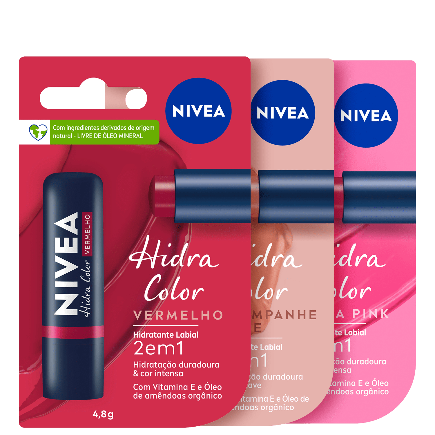 Kit NIVEA Hidra Color 2 em 1 Trio 3 Produtos