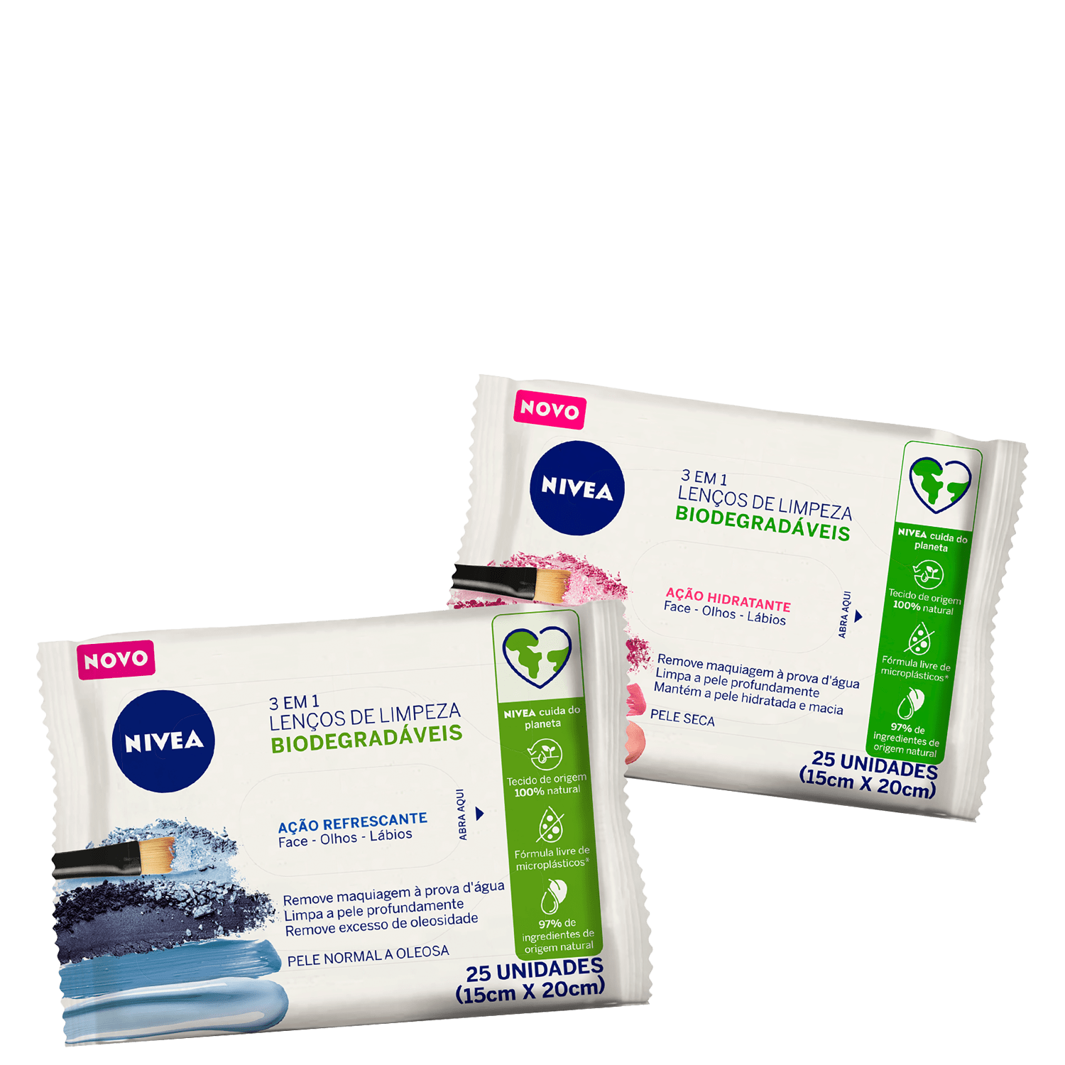 Kit NIVEA Lenços Demaquilantes 3 em 1 2 Produtos