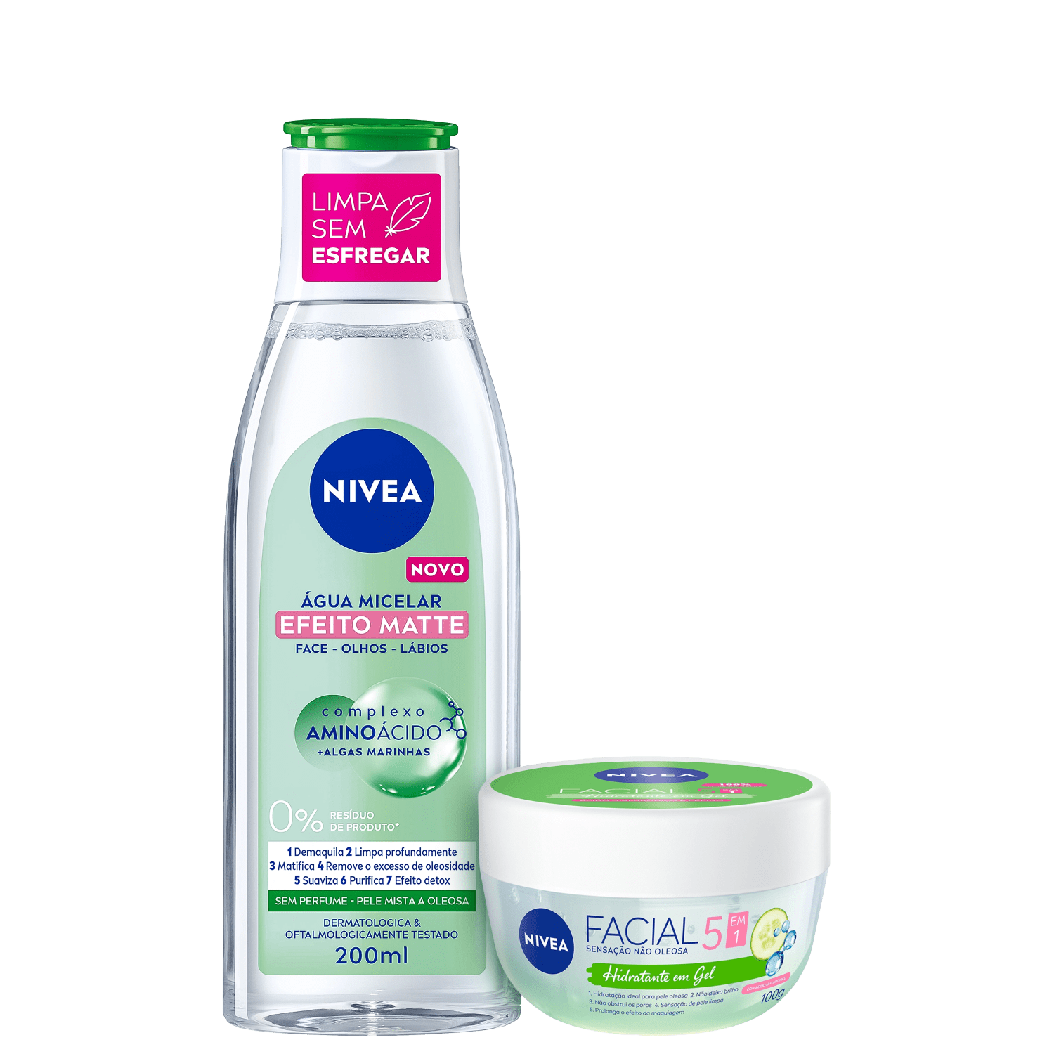 Kit NIVEA Pepino 5 em 1 Efeito Matte 2 Produtos