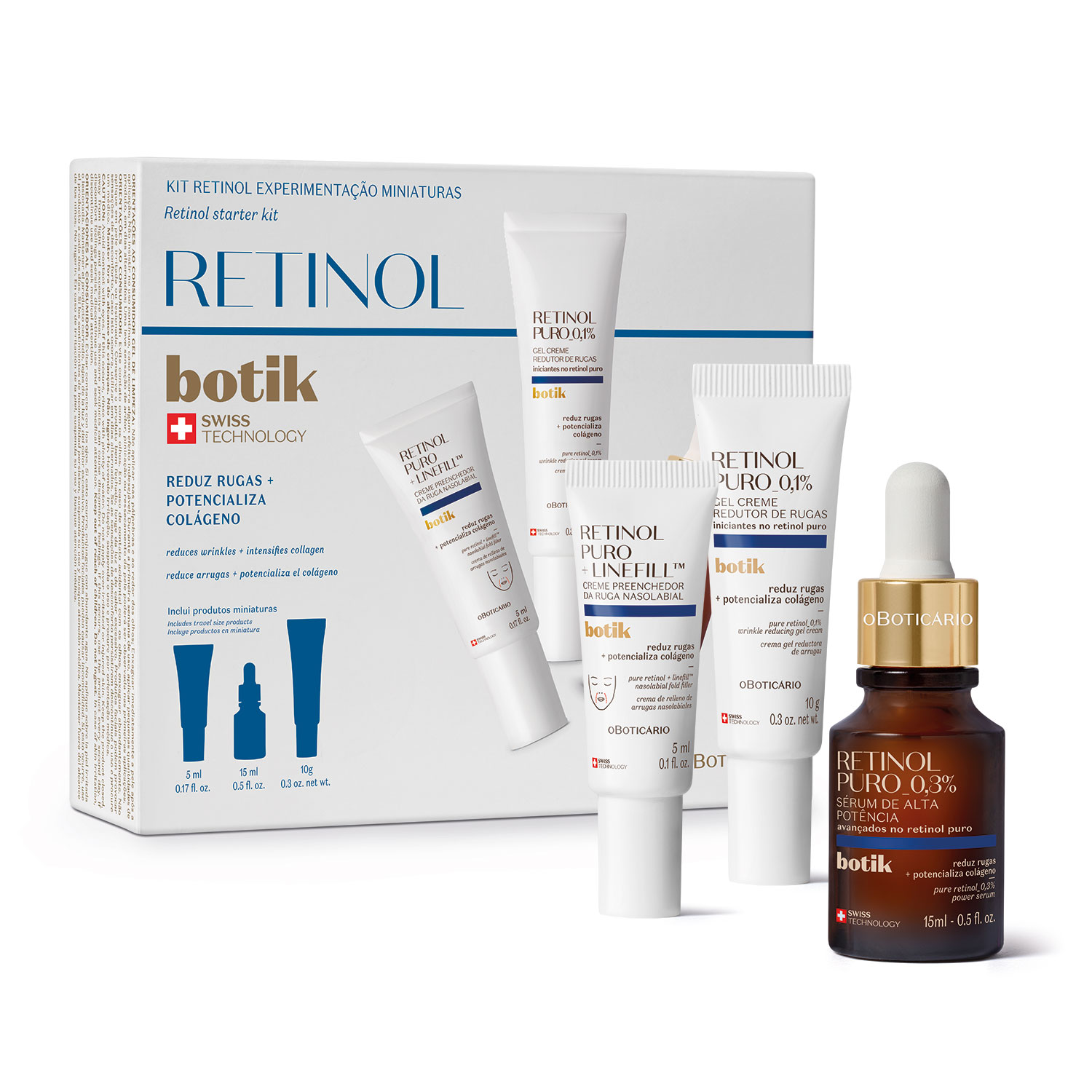 Kit o Boticário Botik Retinol Puro 3 Produtos