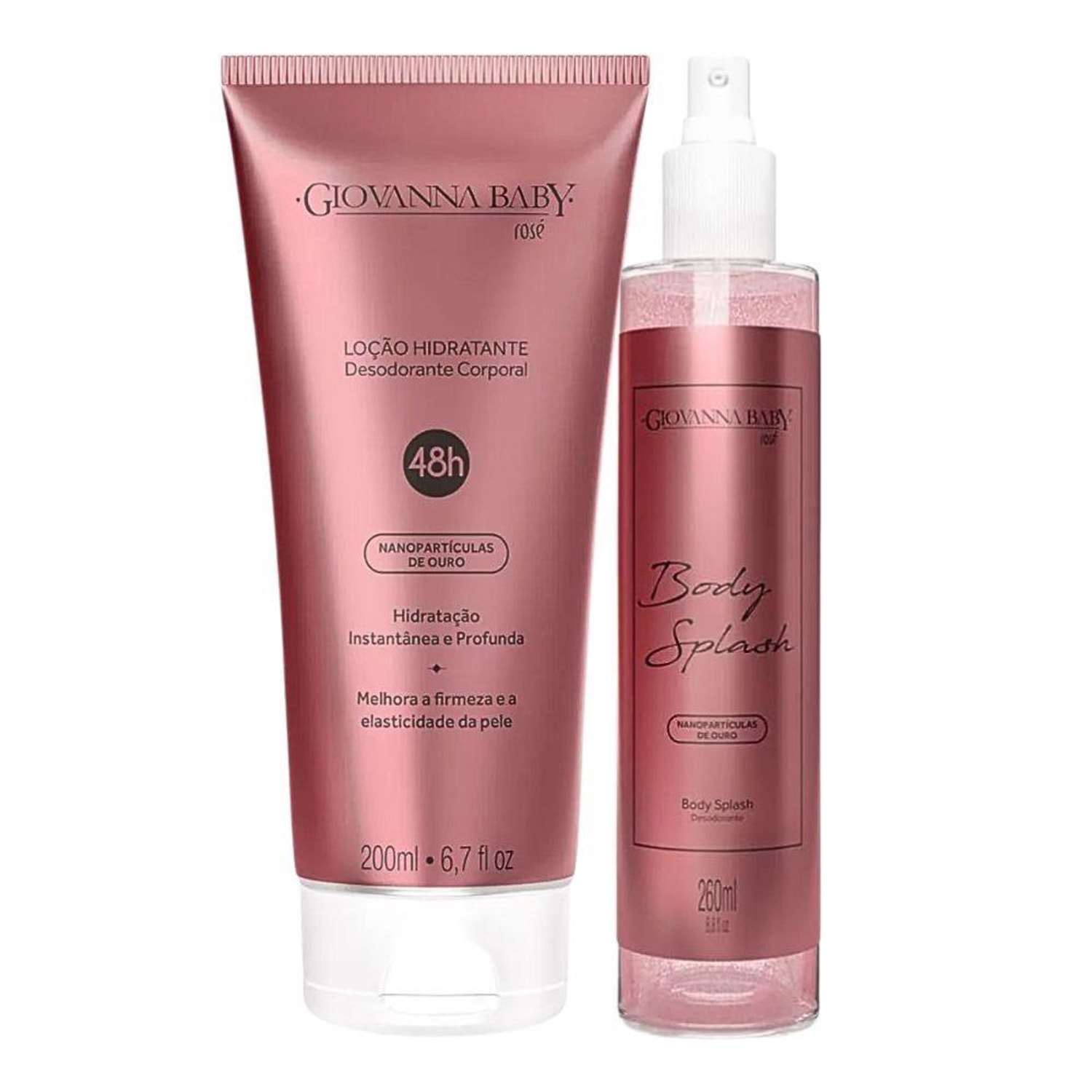 Kit Giovanna Baby Rose Body Splash + Loção Hidratante