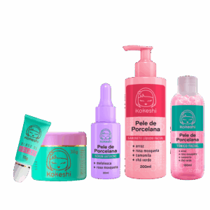 Kit Rotina Skin Care Pele de Porcelana Kokeshi Sérum Antiacne