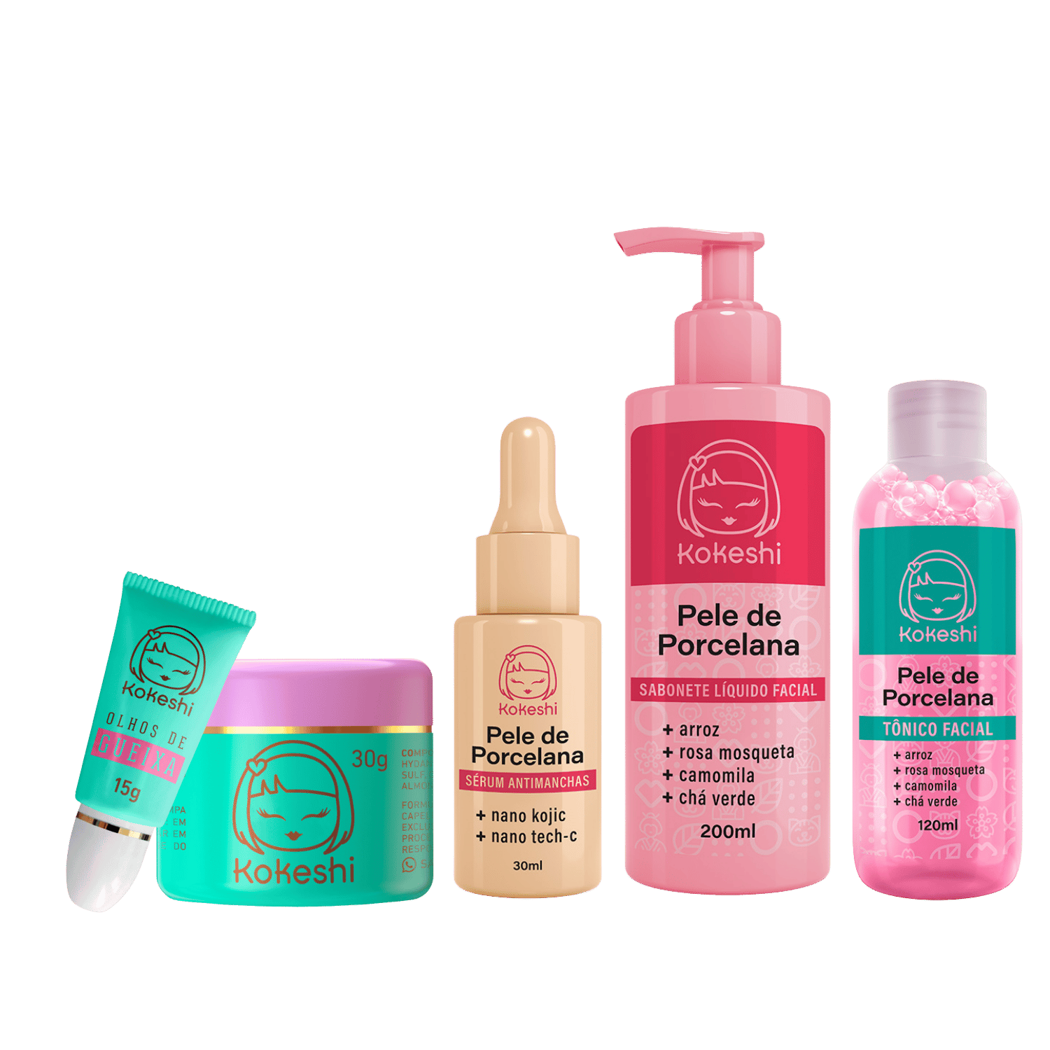 Kit Rotina Skin Care Pele de Porcelana Kokeshi Sérum Antimancha