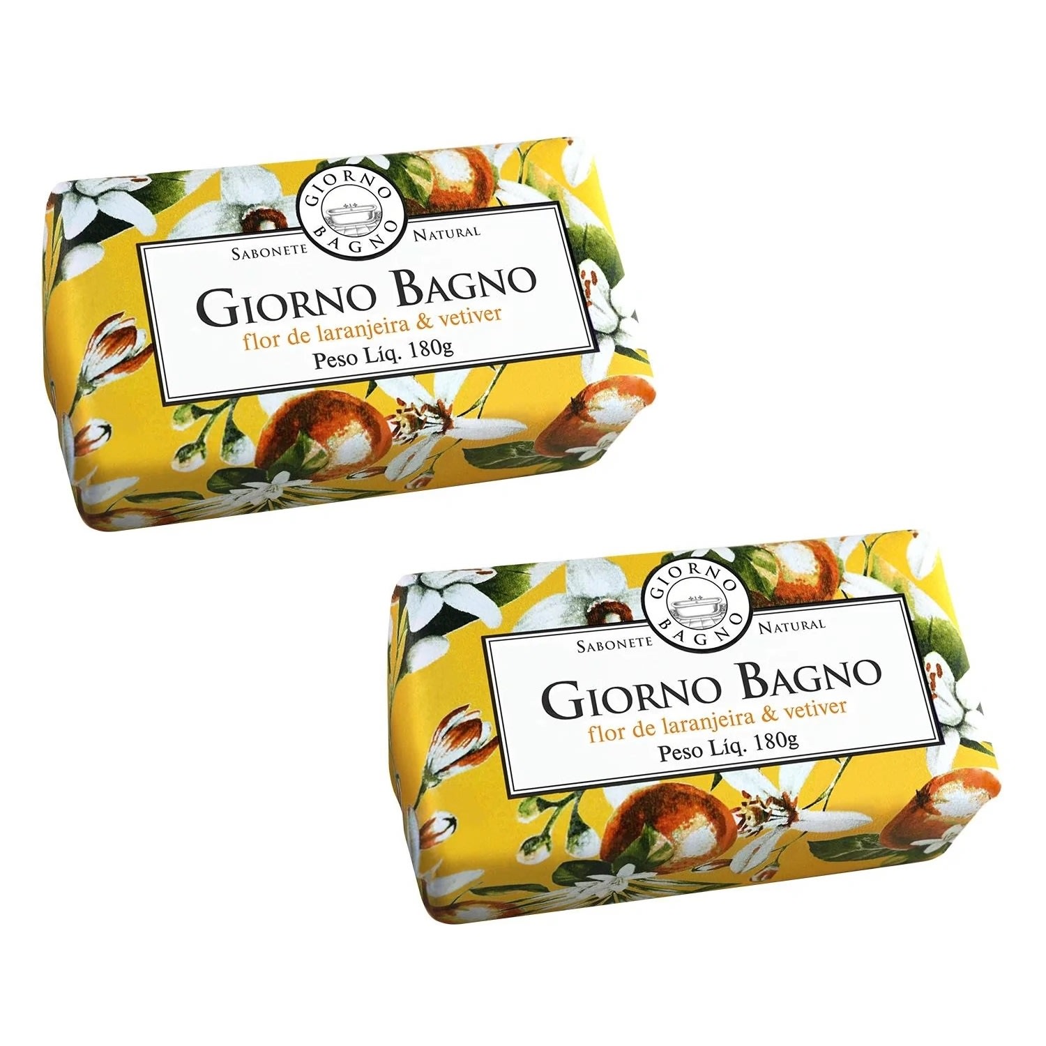 Kit Sabonete Giorno Bagno Flor de Laranjeira & Vetiver 180g 2 Unidades