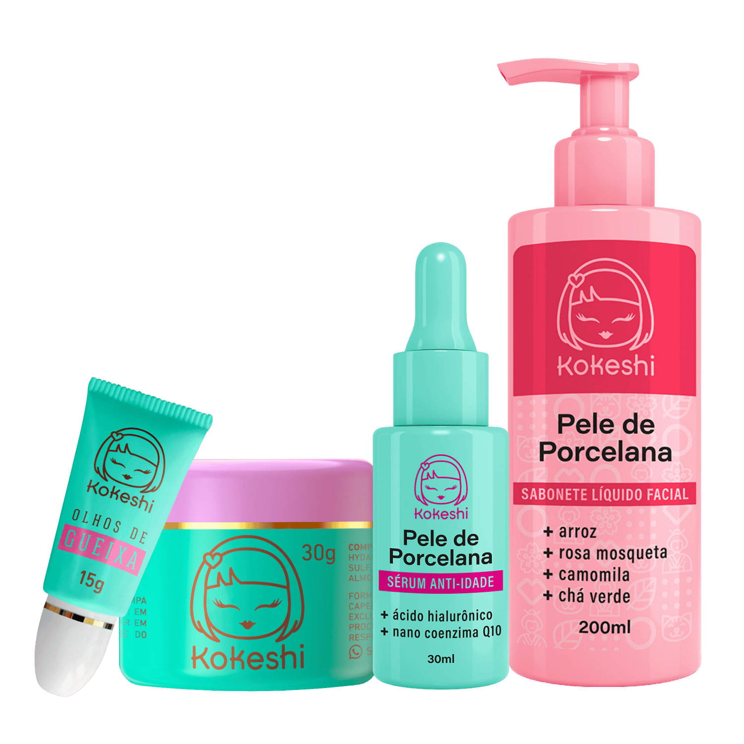 Kit Skin Care Pele de Porcelana Kokeshi Serum Anti-idade