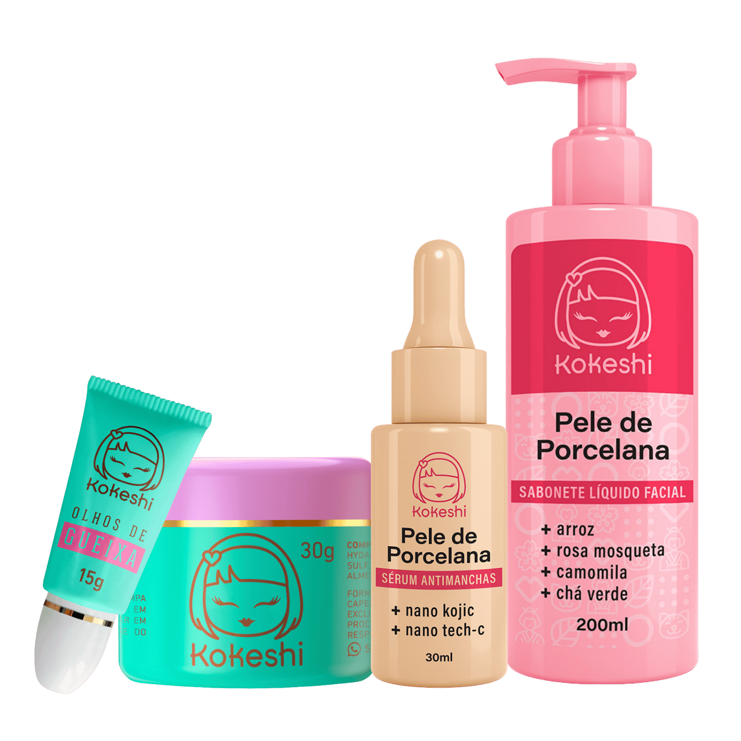 Kit Skin Care Pele de Porcelana Kokeshi Serum Antimanchas
