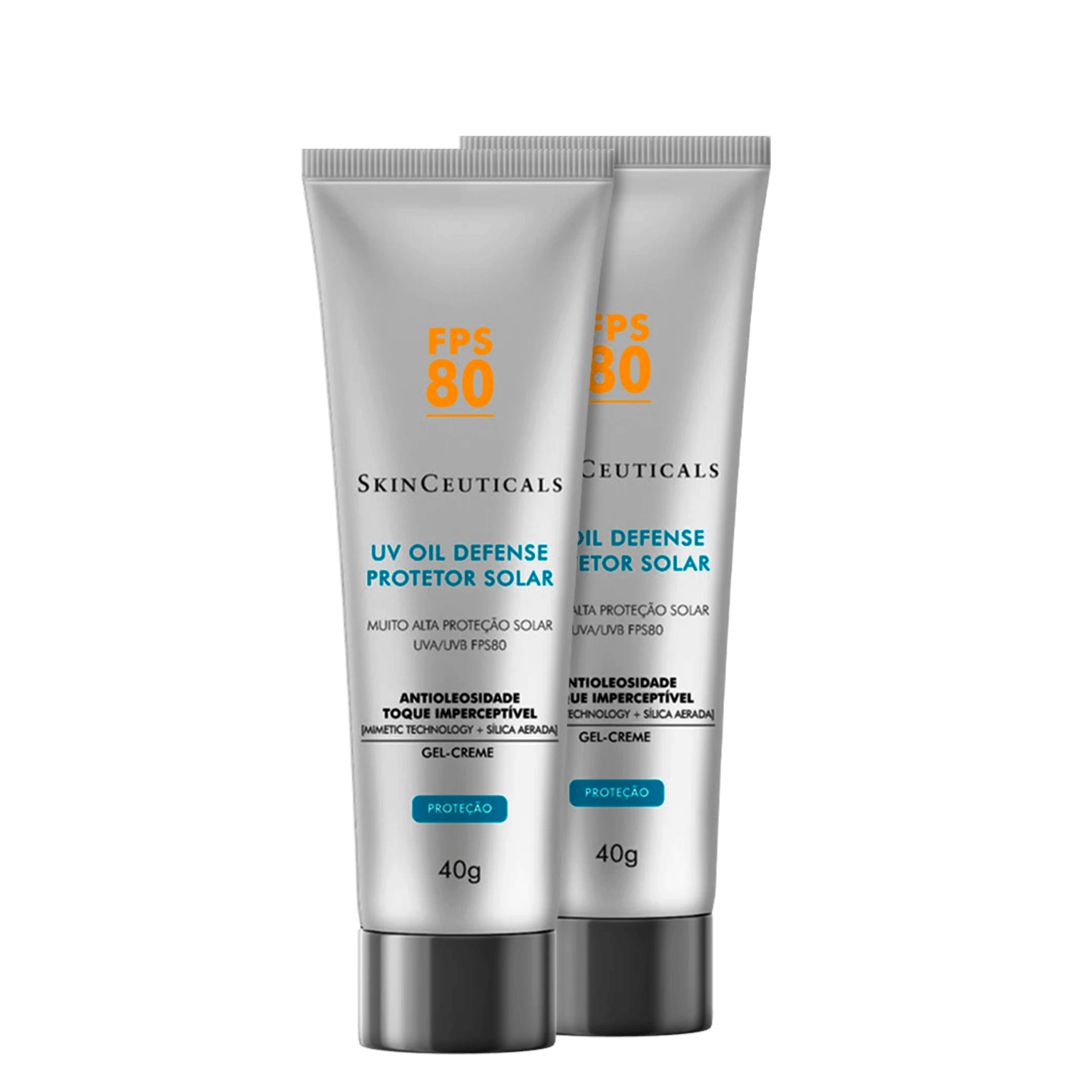 Kit SkinCeuticals UV Oil Defense FPS 80 Protetor Solar Facial 2x40g