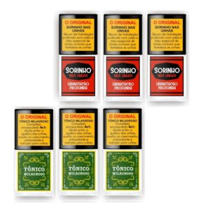 Kit 6 Bases Top Beauty SOS Unhas Tônico Milagroso Sorinho Hidratante de Unhas