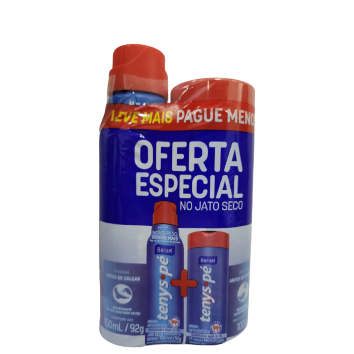 Kit Tenys Pé Baruel Original Em Pó 100g + Aero Jato Seco 150ml/92g