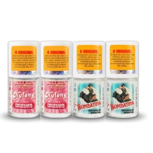 Kit 4 Bases de Unha Top Beauty Bombatina Explosão de Queratina Nylong Fortificador S.O.S Unhas