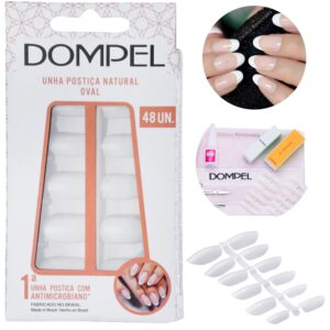 Kit Unhas Postiças Tips Natural Oval Alongamento Unhas 48 Unidades Kit Unhas Postiças Tips Natural Oval Alongamento Unhas 48 Unidades