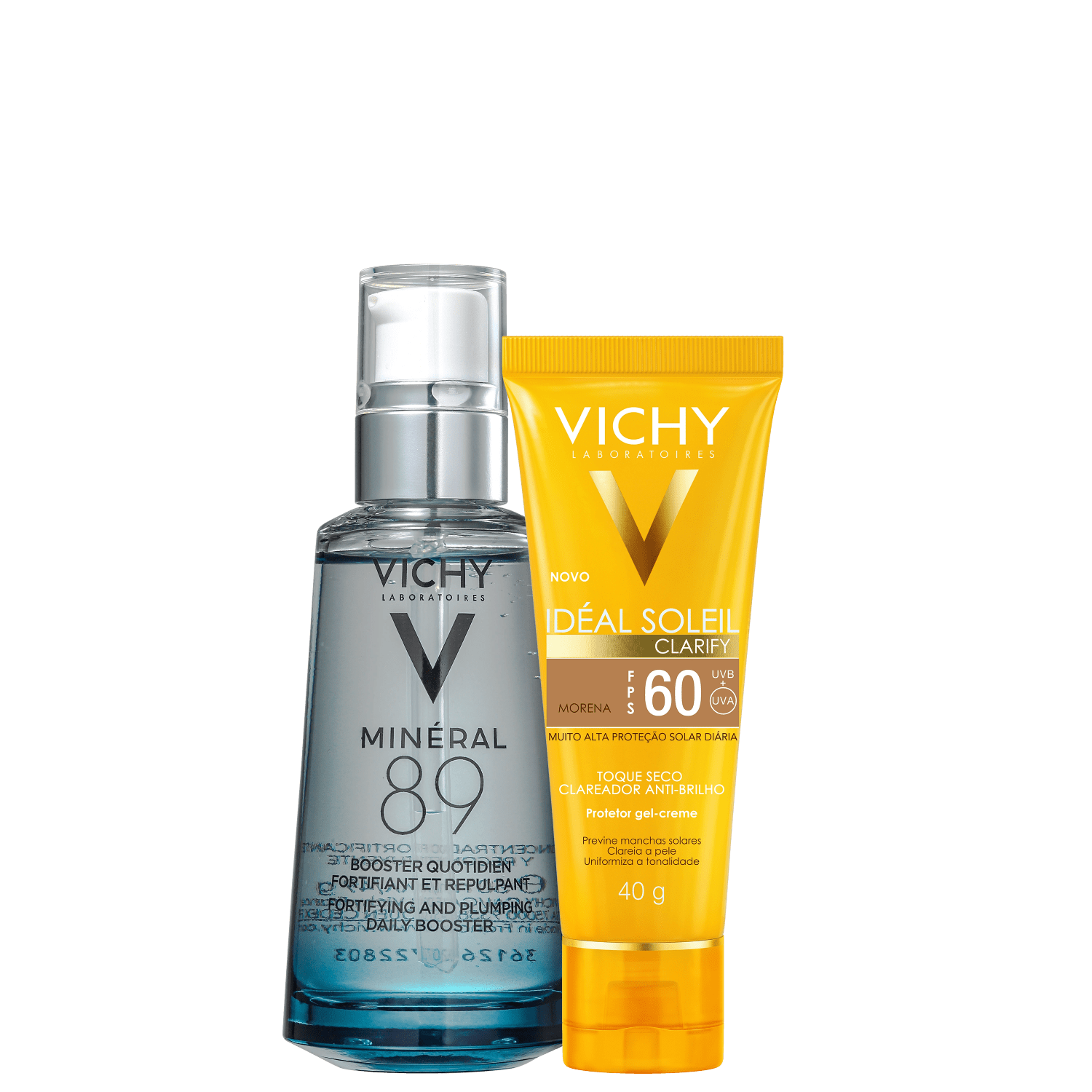 Kit Vichy Minéral 89 Idéal Soleil Clarify FPS 60 Morena 2 Produtos