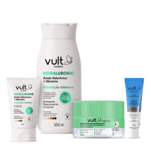 Kit Vult Corpo Hidraluronic 7 em 1 Ácido Hialurônico 4 Produtos Kit Vult Corpo Hidraluronic 7 em 1 Ácido Hialurônico 4 Produtos