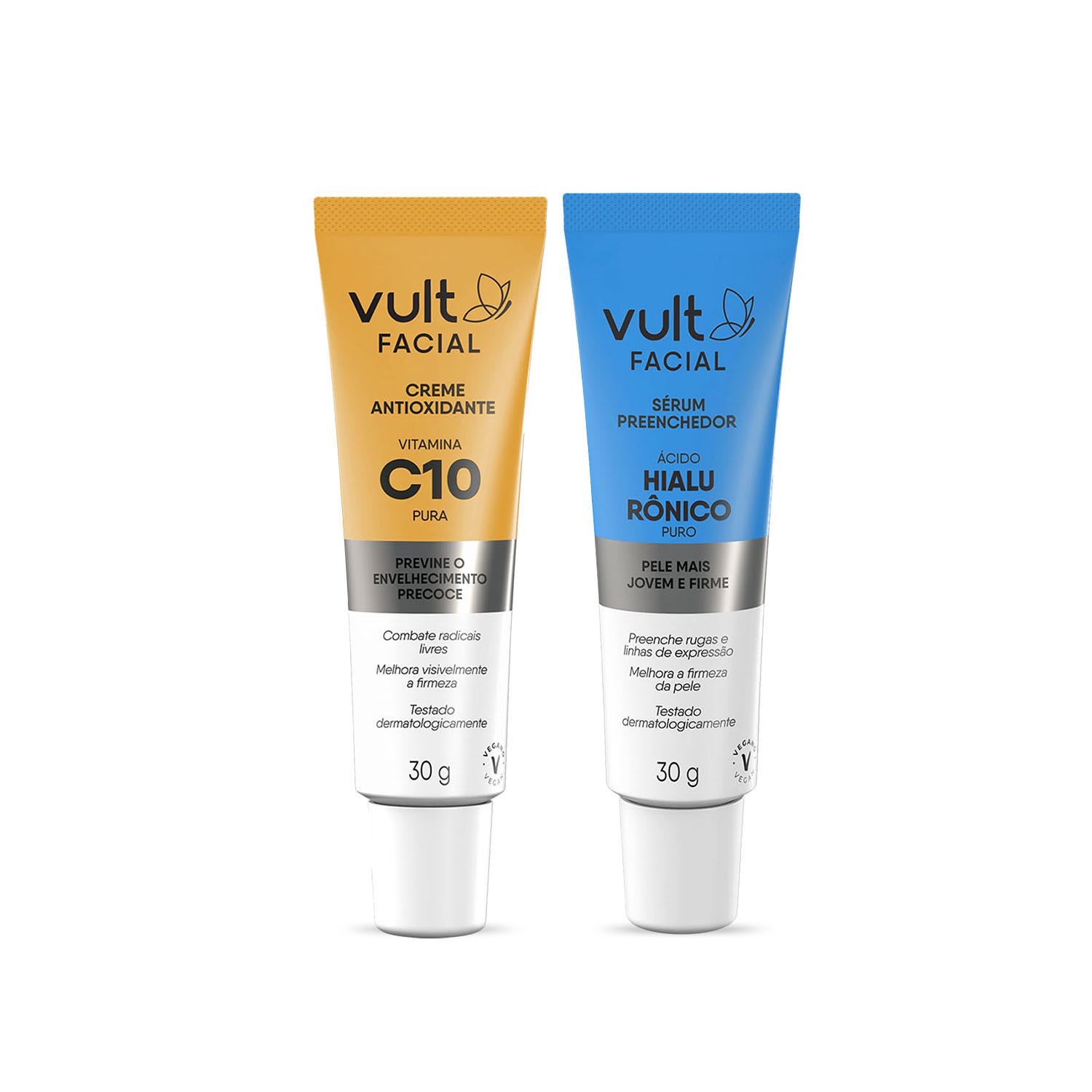 Kit Vult Facial Ácido Hialurônico Vitamina C10 2 Produtos