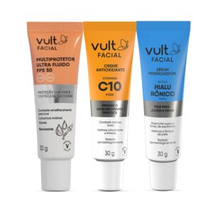 Kit Vult Trio de Cuidados Faciais 3 Produtos Kit Vult Trio de Cuidados Faciais 3 Produtos