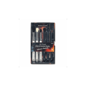 Kit Pincel Macrilan WB500 Profissionais para Esfumar e Iluminar 6 Pincéis