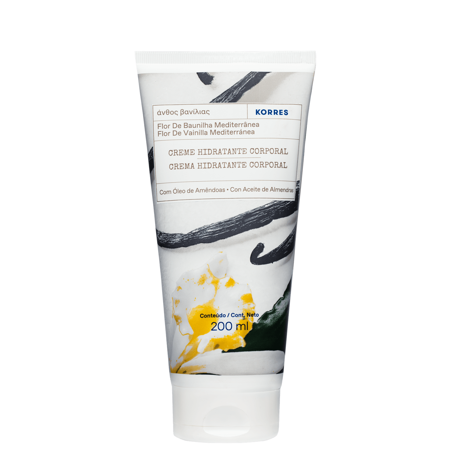 Creme Corporal Korres Baunilha Mediterrânea Hidratante 200ml