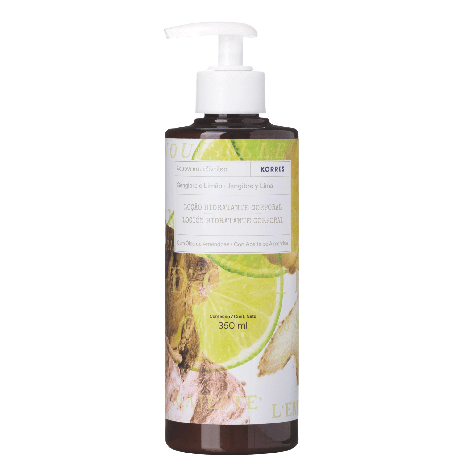 Creme Corporal Korres Gengibre e Limão Hidratante 350ml