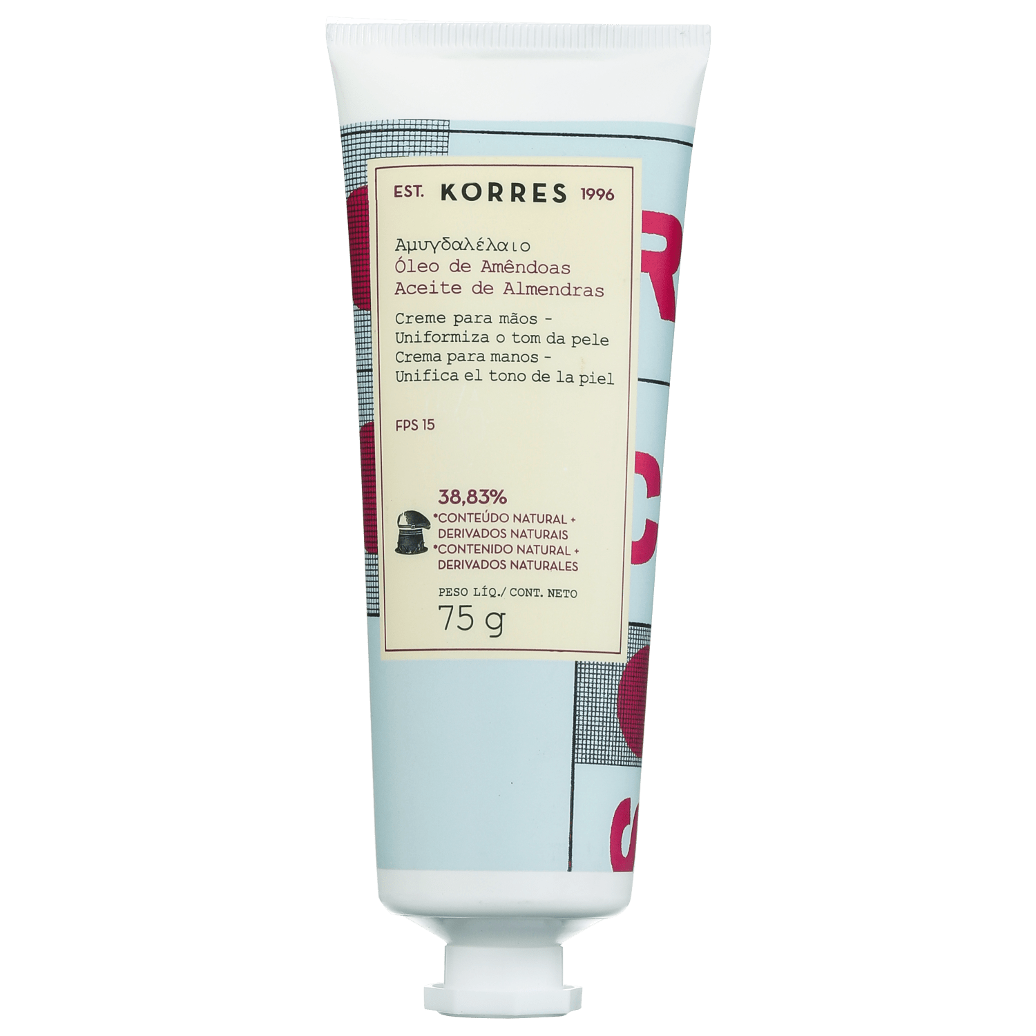 Creme Hidratante para as Mãos Korres Óleo de Amêndoas FPS 15 75ml