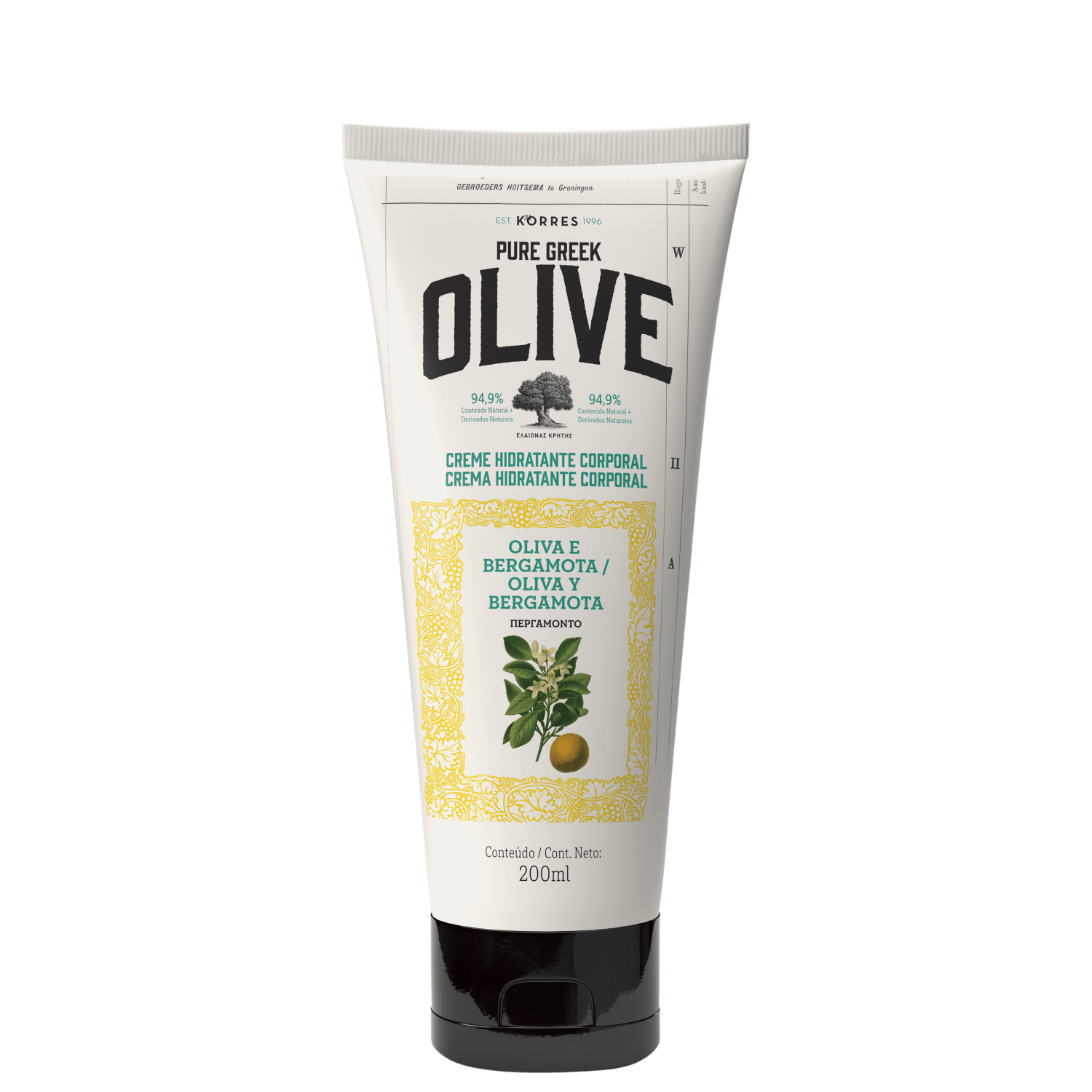 Creme Corporal Korres Pure Greek Olive Hidratante 200ml