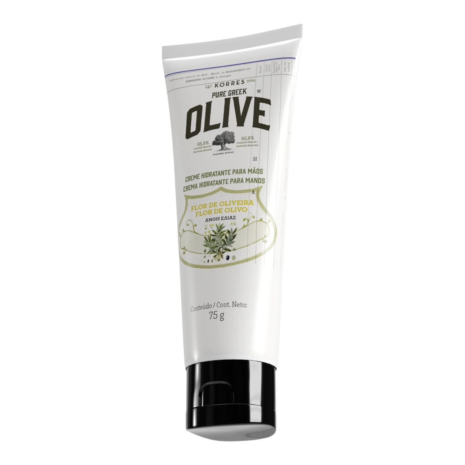 Creme para Mãos Korres Pure Greek Olive Flor de Oliveira 75ml
