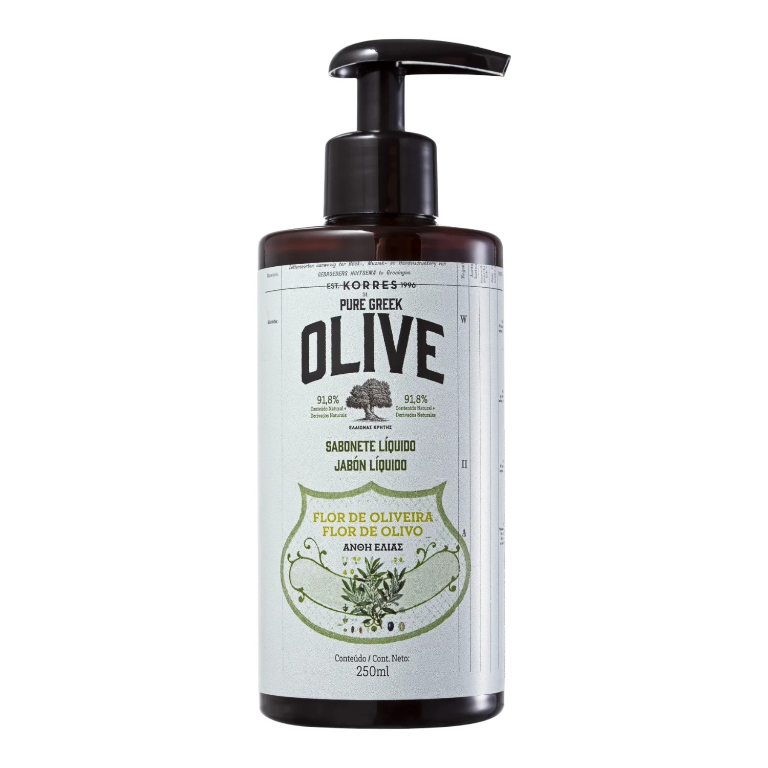 Sabonete Líquido Korres Pure Greek Olive Flor de Oliveira 250ml