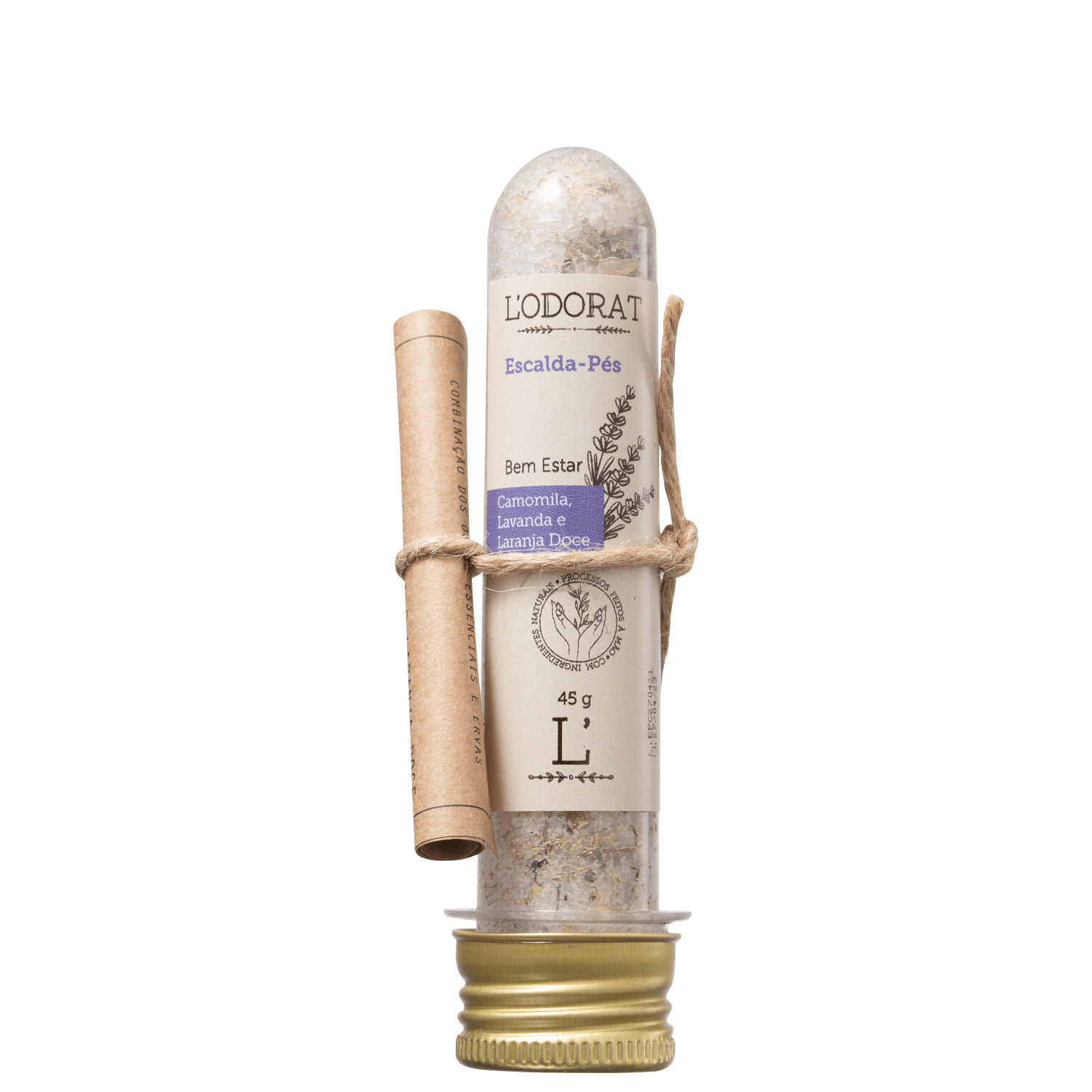 Escalda-Pés L’ODORAT Camomila Lavanda e Laranja Doce 45g