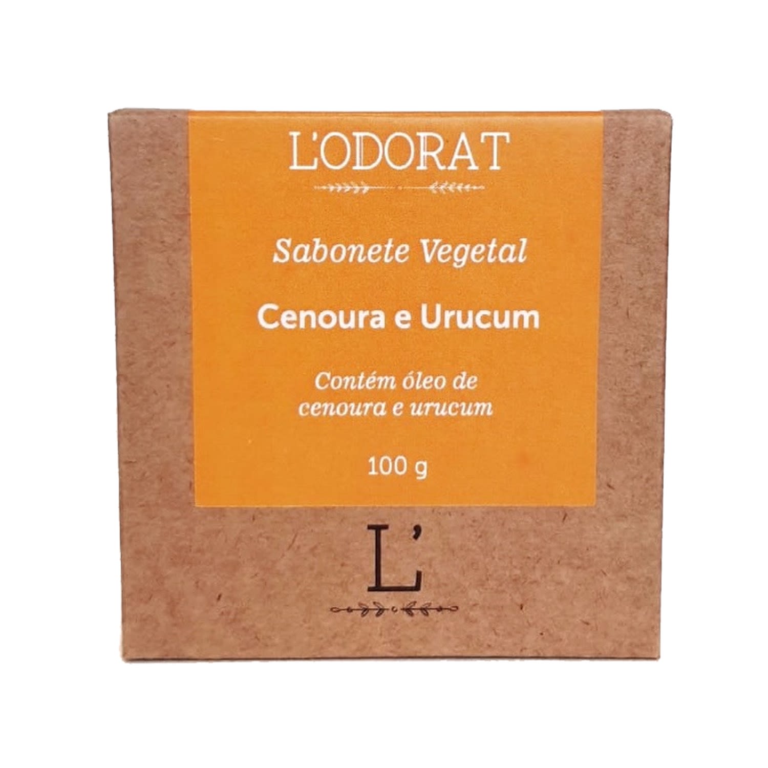 Sabonete em Barra L’ODORAT Cenoura e Urucum 100g