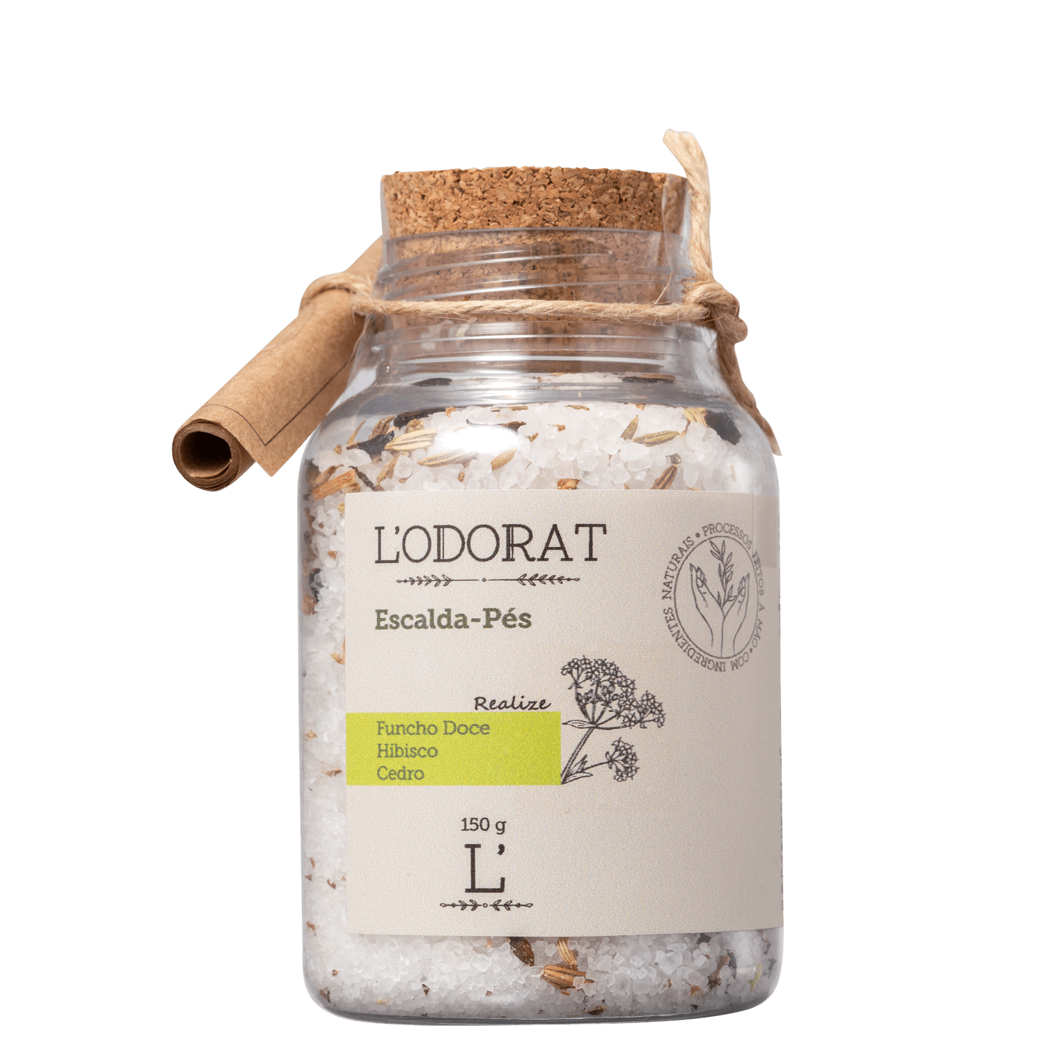 Escalda-Pés L’ODORAT Funcho Doce Hibisco e Cedro 150g
