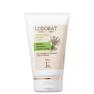 Creme para Pernas e Pés L’ODORAT Menta Alecrim e Capim Limão 100g
