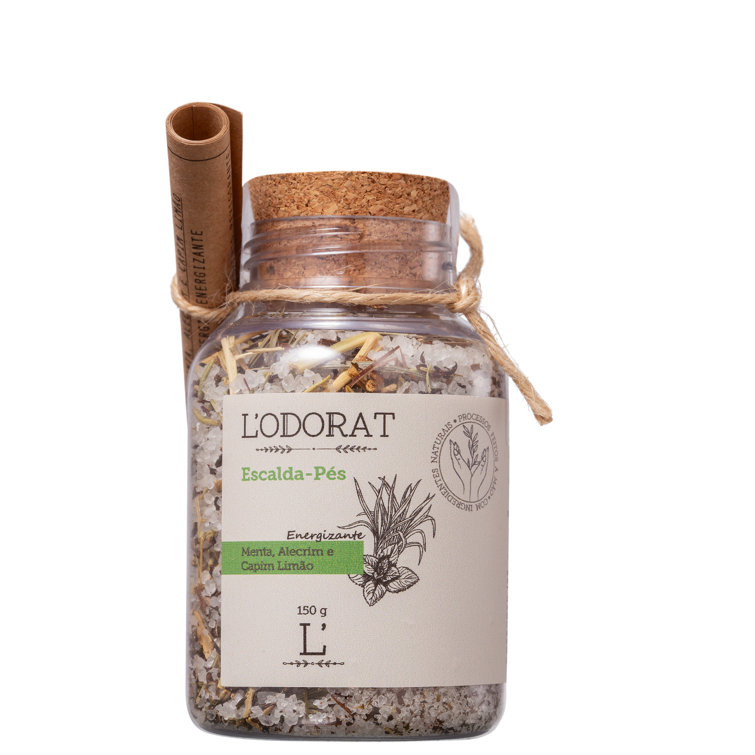 Escalda-Pés L’ODORAT Menta Alecrim e Capim Limão 150g