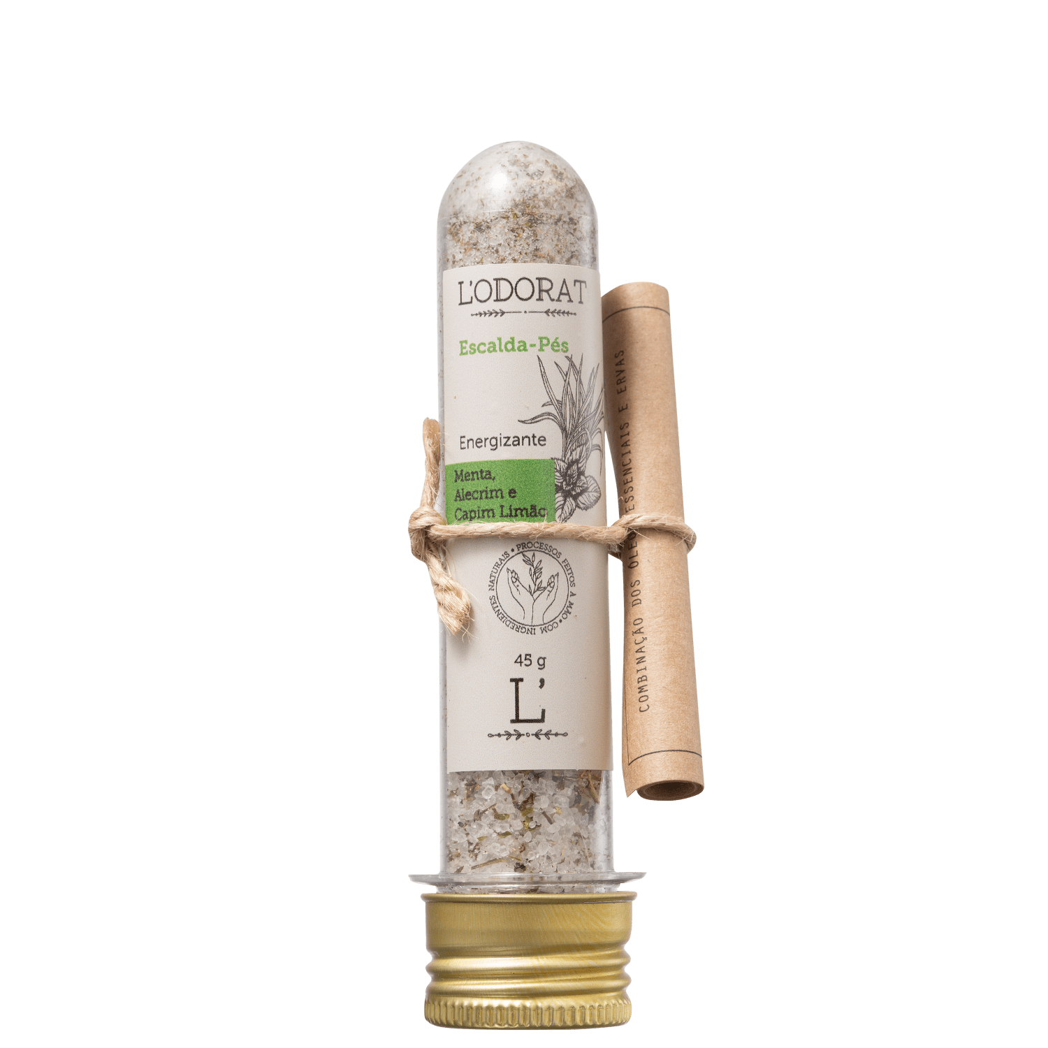 Escalda-Pés L’ODORAT Menta Alecrim e Capim Limão 45g