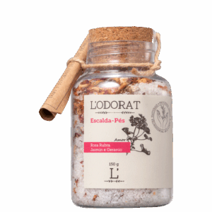 Escalda-Pés L’ODORAT Rosa Rubra Jasmim e Gerânio 150g